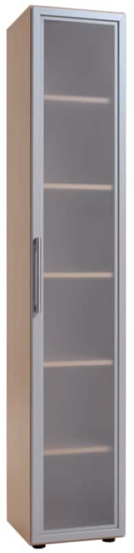 Geramoebel Speed Office Aktenschrank ABS (Acrylnitril-Butadien-Styrol), Spanplatte 5 Fachböden 400 x 420 x 2.160 mm Hellgrau