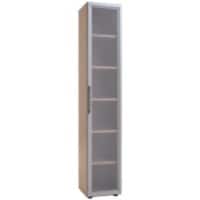 Geramoebel Speed Office Aktenschrank ABS (Acrylnitril-Butadien-Styrol), Spanplatte 5 Fachböden 400 x 420 x 2.160 mm Hellgrau