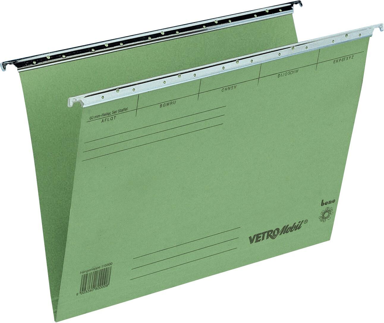 Bene Hängemappenen VetroMobil Moosgrün Karton 50 Stück