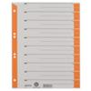 Leitz 1 bis 10 Trennblätter DIN A4 Überbreite Orange 10-teilig Pappkarton 6 Löcher 1652 100 Stück