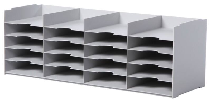 Paperflow Sortiersystem PP (Polypropylen), Stahl Grau 89,7 x 32,7 x 31,3 cm