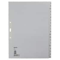 Leitz Papierregister 1201 DIN A4 Überbreite (volle Höhe) Grau 20-teilig 3-fach Tauenpapier A - Z