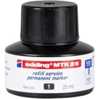 edding Permanentmarker Nachfüllpackung MTK25 Schwarz 25 ml