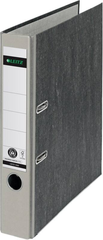 Leitz 180° Ordner Schmal DIN A4 52 mm Grau 2 Ringe 1050 Pappkarton Wolkenmarmor Hochformat