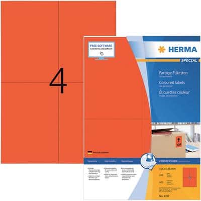 HERMA 4397 Etiketten SuperPrint Blau Rechteckig 400 Etiketten pro Packung