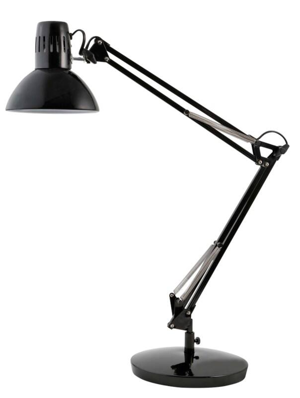 Alba architect freistehend schreibtischlampe fluoreszierend, led schwarz steckdose 260 x 260 x 890 mm