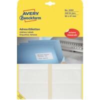 AVERY Zweckform Adressetiketten Spezial 3350 Weiß 95 x 47 mm 20 Blatt à 12 Etiketten