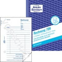 AVERY Zweckform Rechnungsblock 706 Weiß A6 Perforiert 2 à 50 Blatt