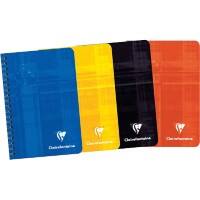 Clairefontaine A7+ Drahtgebunden Farbig sortiert Laminiert Pappe Cover Notizbuch Kariert 50 Blatt