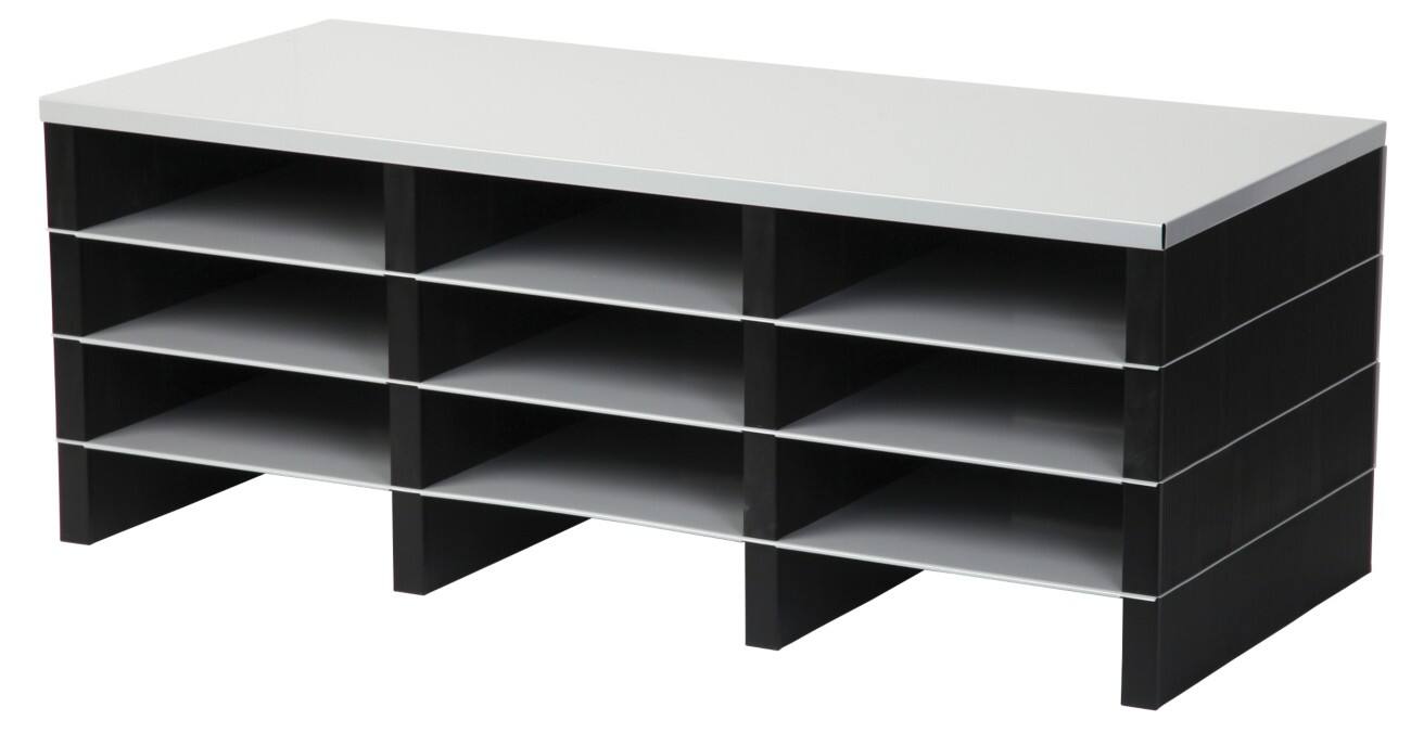 Paperflow Sortiersystem Grundeinheit Aluminium, Schwarz 75 x 32,8 x 23,2 cm