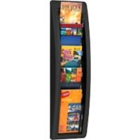 Paperflow Quick Fit DL Prospektständer Wandmontiert Schwarz 4062.01 18 x 9,5 x 65 cm