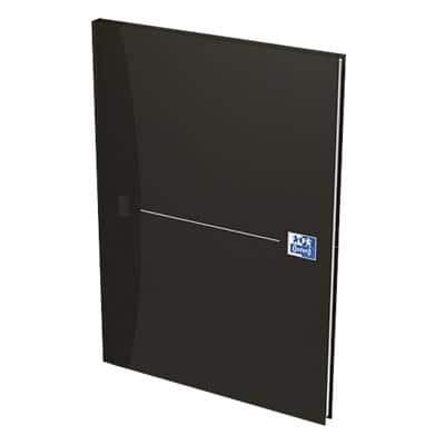 OXFORD Office Essentials A4 Fallgebunden Schwarz Pappcover Notizbuch kariert 96 Blatt