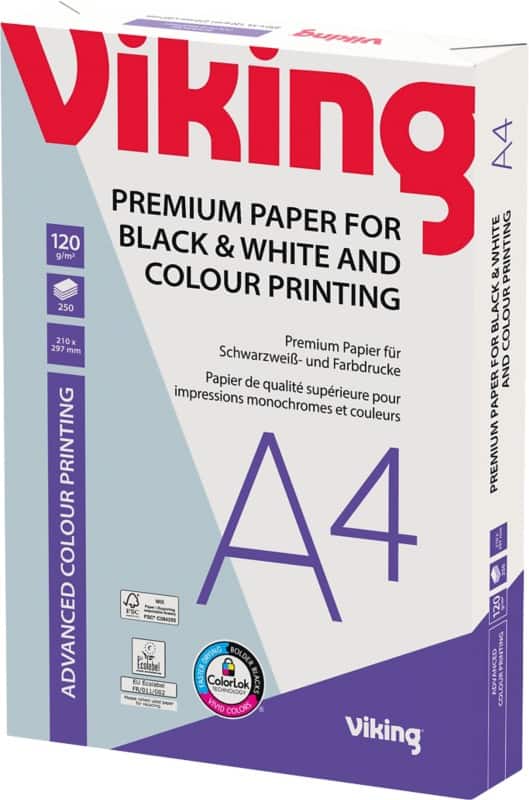 Viking Advanced Colour Printing A4 Druckerpapier Weiß 120 g/m² Glatt 250 Blatt