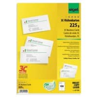 Sigel LP795 Visitenkarten 225 g/m² Weiß 10 Blatt à 10 Stück