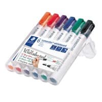 STAEDTLER Whiteboard Marker Medium Rund Färbig Sortiert 6 Stück