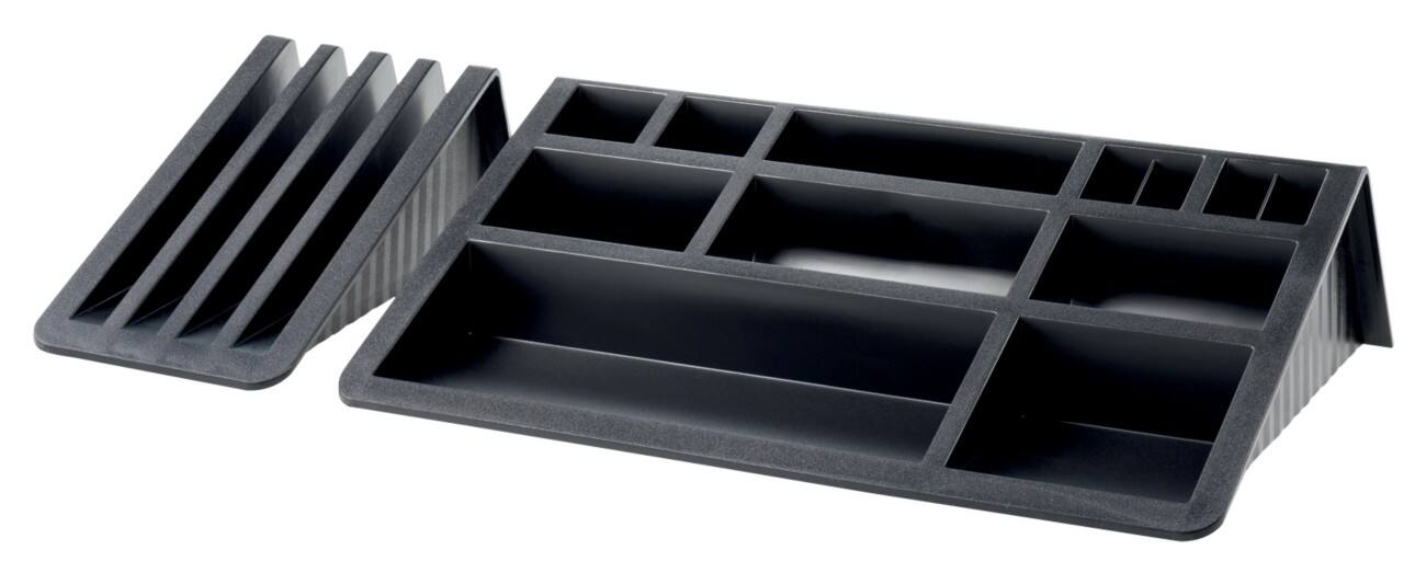 helit Stiftehalter 62537 Kunststoff Schwarz 40,5 x 19,6 x 7,5 cm