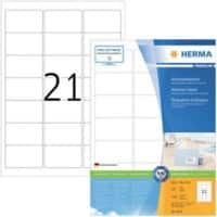 HERMA Adressetiketten 4677 Weiß DIN A4 63,5 x 38,1 mm 100 Blatt à 21 Etiketten