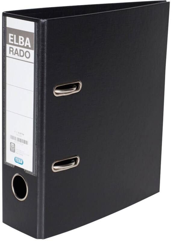 ELBA Rado Plast Breit Ordner A5 75 mm Schwarz 2 Ringe 100022641 Kunststoff Hochformat