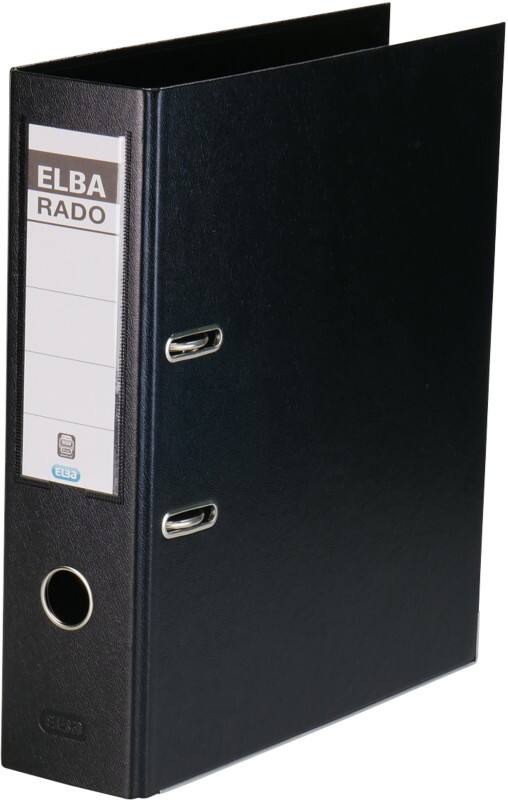 ELBA Rado Plast Breit Ordner A4 80 mm Schwarz 2 Ringe 100022631 Kunststoff Hochformat