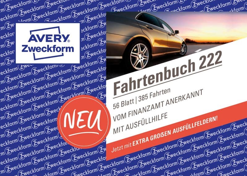 AVERY Zweckform Fahrtenbuch 222 Weiß A6 quer Perforiert 40 Blatt