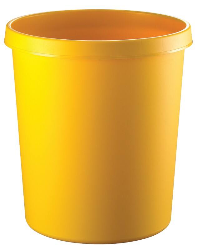 helit Papierkorb Polyethylen Gelb 33,5 cm