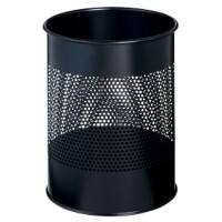 DURABLE Papierkorb Schwarz Metall perforiert (16,5 cm breit) 28 x 34 x 31,5 cm
