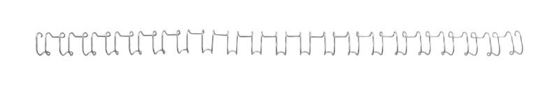 GBC Metall Drahtbinderücken Silber 6 mm 55 Blatt 21 Ringe DIN A4 100 Stück