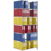 Manuflex Regalsystem 12 Fachböden Stahl 930 x 615 x 2.250 mm Silber