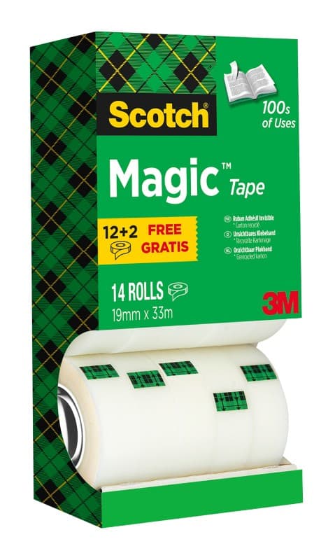Scotch Klebeband Scotch Magic 810 Transparent 19 mm (B) x 33 m (L) PP (Polypropylen)  14 Rollen