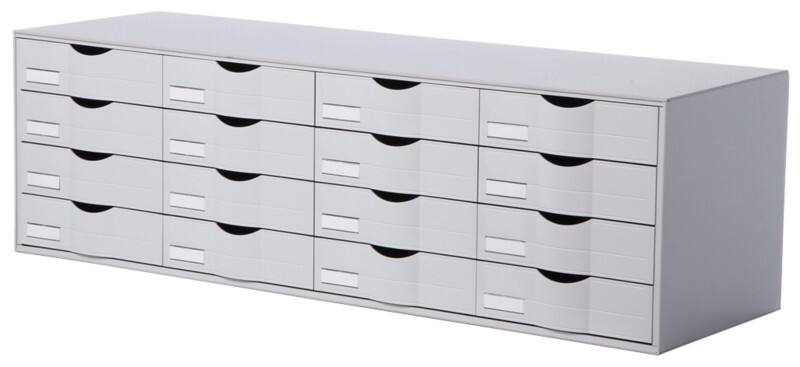 Paperflow Sortiersystem Kunststoff Grau 107,8 x 34,2 x 32,9 cm