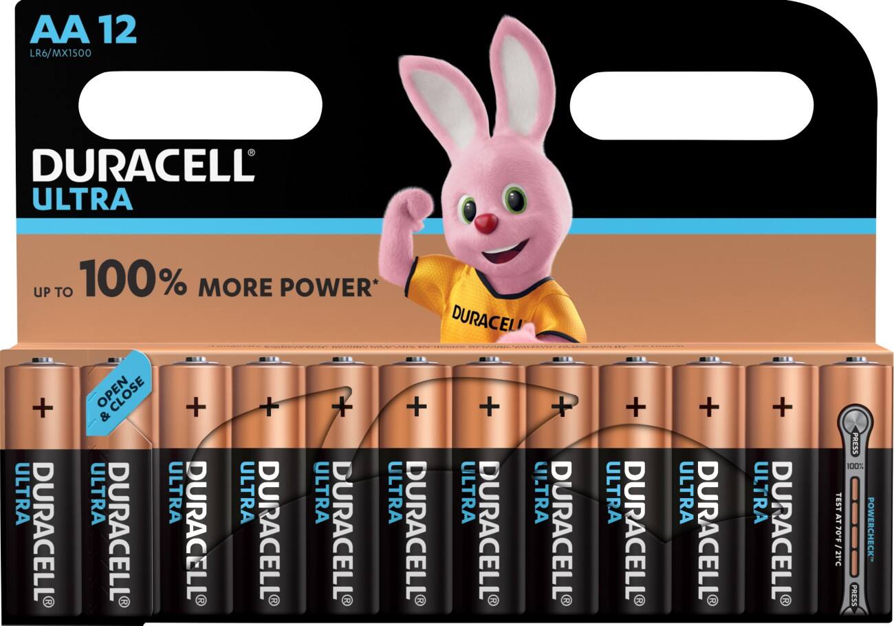 Duracell AA Alkali-Batterien Ultra Power MX1500 LR6 1,5 V 12 Stück
