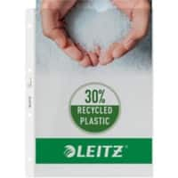 Leitz Extra Strong Prospekthüllen DIN A4 Genarbt Transparent 130 Mikron PP (Polypropylen) Oben 4 Löcher 100 Stück