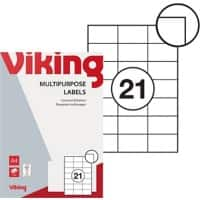 Viking Universaletiketten Selbstklebend 70 x 42,3 mm Weiß 100 Blatt mit 21 Etiketten