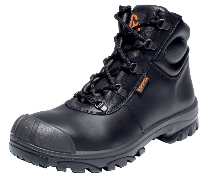 EMMA Sicherheitsschuhe Leder S3 high Größe 44 Schwarz 2 Stück