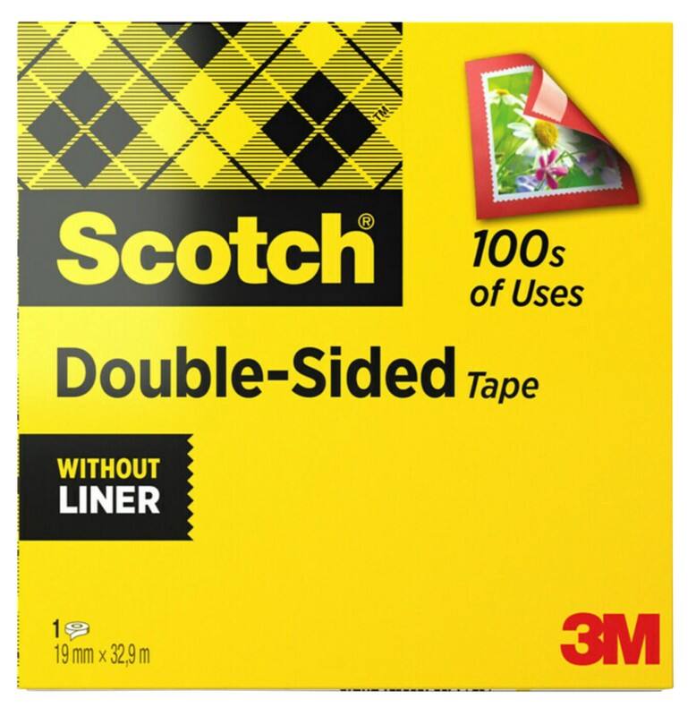 Scotch Doppelseitiges Klebeband Hohe Lautstärke Double Sided Transparent 19 mm (B) x 33 m (L) Celluloseacetat