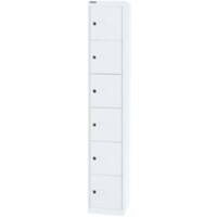 Bisley Schließfachschrank Office 6 Fächer Verkehrsweiß 305 x 305 x 1.802 mm