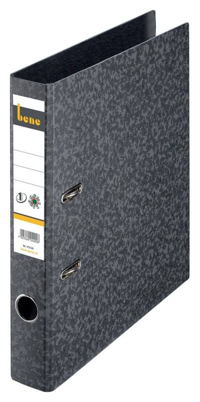 Bene No.1 Power Ordner Schmal A4 45 mm Schwarz 2 Ringe 91500 Pappkarton Hochformat