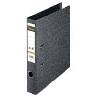 Bene No.1 Power Ordner A4 50 mm Schwarz 2 Ringe 91500 Hartpappe Wolkenmarmor Hochformat
