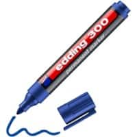 edding 300 Rundspitze Permanentmarker Mittel Rundspitze 3 mm Blau Nachfüllbar