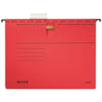 Leitz ALPHA Hängehefter 1984 A4 Kaufmännische Heftung V-Base 15 mm 275 g/m² Rot 100% Recycelter Pendarec-Karton 5 Stück