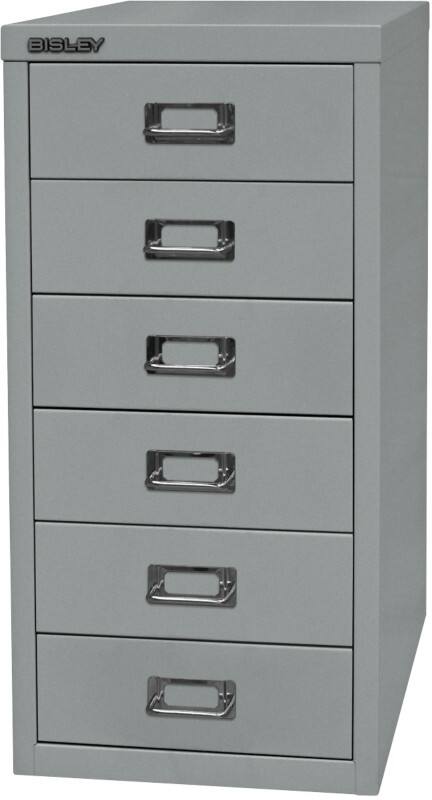 Bisley Schubladenschrank Silber 27,9 x 59 cm