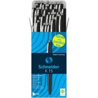 Schneider Kugelschreiber K15 Schwarz Mittel 0,5 mm Nachfüllbar 50 Stück