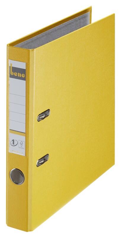 Bene No.1 Power Schmal Ordner A4 52 mm Gelb 2 Ringe 291600 Kunststoff Hochformat