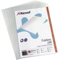 Rexel Sichthüllen 21780090 A4 PVC 135 Mikron Transparent 50 Stück