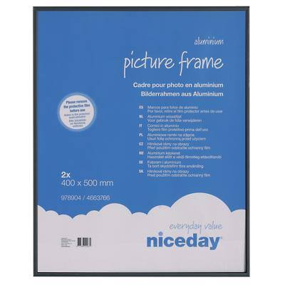 Niceday Bilderrahmen Schwarz 400 x 500 mm 2 Stück