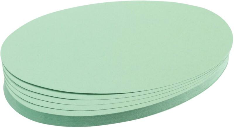 Franken Oval Moderationskarten 19 x 11 cm Hellgrün UMZ 1119 19 500 Stück