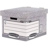 Bankers Box FastFold Archivbox Grau 33,5 (B) x 40,4 (T) x 29,2 (H) cm 10 Stück