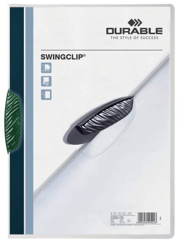 DURABLE Klemmmappe Swingclip DIN A4 Grün