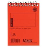 Ursus-Stil 90 x 140 mm Spiralbingung oben Orange Pressspanumschlag Notizbuch quadratisch 48 Blatt