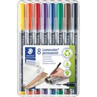 STAEDTLER Lumocolour 317 Permanente Folienstift Mittel Rundspitze Färbig sortiert 8 Stück